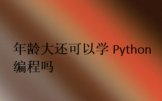 年龄大还可以学Python编程吗